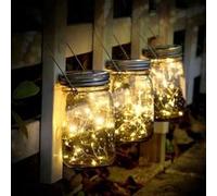 3 Pièces 20led Lanterne Solaire, Guirlande Led De Jardin pour Jardin, Fête, Mariage, Décoration De Noël Multicolore G