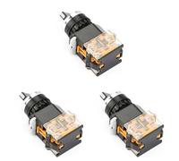 3 Pièces 22mm Sélecteur Rond 2 Positions NC Pas de Commutateur Rotatif Autobloquant pour Télécommande dans Démarreur électromagnétique