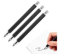 3 Pièces 5,6 mm Porte-crayon Mécanique Porte-crayon Charpentier, Ensemble De Marqueurs D'outils De Traçage, Crayon Mécanique Automatique En Graphite Marqueur Métallique Rond Crayon (3 Pièces Noires)