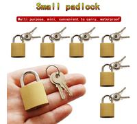 3 pièces/8 pièces Mini cadenas, cadenas anti-vol de 25 mm de large, convient pour les armoires, les boîtes à lait, les bagages, les casiers de dortoir, les tiroirs - chaque cadenas est livré avec 2 cl