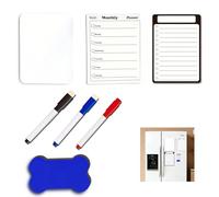 3 Pièces A4 Tableau Magnetique Frigo,Menu Semaine Frigo Magnetique avec 3 Marqueurs Colorés et 1 Gomme Tableau Noir Effaçabl Planning Repas pour Liste de Courses, to do list, Notes, Menu