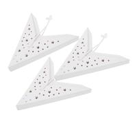 3 Pièces Abat-jour Étoile en Papier Blanc, Lanterne Suspendue | Neuf Pointes, Décorations Lumineuses Festives, Ambiance Douce et Chaleureuse, Papier Blanc, Usage Intérieur