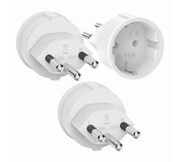 3 Pièces Adaptateur Prise Suisse Adaptateur France Suisse, 2 Broches Europe vers 3 Broches Type J, Adaptateur Voyage France vers Suisse Maldives, Rwanda, Liechtenstein