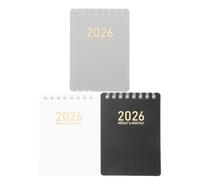 3 Pièces Agenda Hebdomadaire à Spirale de Poche 2026 | Papier, Couverture Rigide, Format Compact, pour Travail, Voyages, Organisation Quotidienne