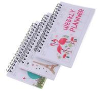 3 Pièces Agenda Mignon Élève à Spirale Pp, Note Hebdomadaire | Bloc-notes Familial, Planification Scolaire, Écriture Fluide, Jeunes et Garçon et Filles, Accessoires de Bureau, Fer Papier