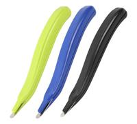 3 Pièces Arrache-agrafes Portable en Plastique | Pointe Métallique Précise, Retrait sans Déchirer, Design Ergonomique, Bureau et École, Couleurs Assorties