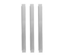 3 pièces Barre de Support pour Bacs Alimentaires 26x2x1,2 CM | Finition Polie sans Joint, Surface Lisse, pour Buffet et Service Traiteur, Couleur Argenté