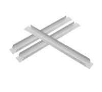3 pièces Barre de Support pour Bacs Inox 26x2x1,2cm, argenté | Surface Lisse Polie, pour Bacs Réfrigérés et Plateaux Buffet, Stabilité Accrue en Ligne Service