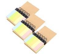 3 Pièces Bloc-notes à Spirale Compact Multifonction en Papier Kraft pour | Format Portable, Pages de Repérage, Blocs, Usage Maison et Voyage, pour Étudiants et Lecteurs