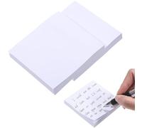 3 pièces Blocs-notes Autocollants Blancs en Papier, , 7,6x7,6x0,1cm | Feuilles Repositionnables, Adhérence Multi-Surfaces, pour Bureaux, Rappels la Cuisine, Managers et Classeurs