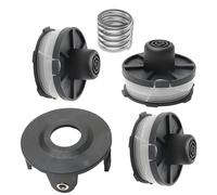 3 pièces Bobines de fil de rechange pour coupe-herbe,1 ressort,1 couvercle bobine,Compatible avec Makita,Remplacement 18V dur181/RF/Z,195858-1/196145-9 Tondeuse à gazon bobine filetée de rechange pour