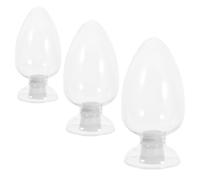 3 Pièces Bocal à Allumettes en Verre Transparent, , 250 Ml | Chic Décoratif, Léger et Facile à Placer, Usage Maison, Près de Votre Bougie, 125ml et 500ml