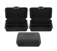 3 Pièces Boîte à Outils Portable Étanche en Plastique Noir 6, 3x4 | Étui de Transport, Organisation des Outils, Protection D’instruments, Format Compact pour Opérations Mobiles