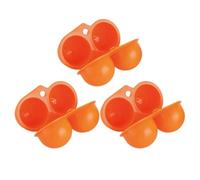 3 Pièces Boîte à Œufs Portable en Pp, Verrouillage Sûr, Forme Œuf | Rangement Compact, Protection des Œufs, Usage Réfrigérateur et Placard, Couleur Orange, Style Délicat Couleur Aléatoire