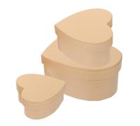 3 Pièces Boîte Cœur en Carton Kraft, Modèle Diy, 4,9 Pouces | Mariages et Déco Maison, Surface Créative, Rangement Spacieux, Style Rustique Élégant