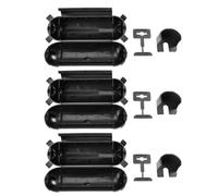 3 Pièces Boîte de Raccordement Électrique Étanche pour Rallonge | Cache-câble de Sécurité, Plastique Noir, Protection Poussière et Eau, Usage Extérieur