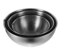 3 Pièces Bol Mélangeur en Acier Inoxydable, Pâtisserie et Salades | Mélange Aisé du Riz Pâtes, Compatible Batteur Manuel, Rangement Empilable, pour Foyer ou Plein Air
