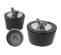 3 Pièces Bouchon de Piscine D’Hiver Robuste, Acier Inoxydable | Hivernage de Piscine Enterrée, Anti Dérapant, Résistant à Rouille, Noir, Usage Salle D’eau