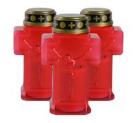 3 Pièces Bougie Électrique de Cimetière Lampe à LED extérieure en | Lueur Vacillante Réaliste, Éclairage sans Flamme Résistant au Vent, pour Tombes, Églises ou Tables de Patio, Piles AA Non
