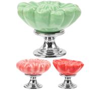 3 Pièces Bouton de Réservoir de Toilettes Fleur en Métal et PP | Remplacement du Bouton Usé, Forme Fleur, Adapté au Couvercle de Citerne la Plaque Murale