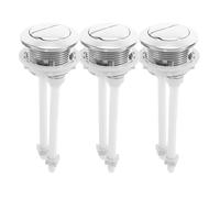 3 Pièces Bouton-poussoir de Chasse D'eau Double, Rechange Wc | Plastique, Installation Facile, Usage Domestique, Style Moderne Minimaliste, Accessoires Compatibles Réservoirs Standards