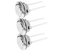 3 Pièces Bouton Poussoir de Toilette Double Chasse, Plastique | Diamètre Intérieur D’environ 5,9cm, Design Moderne Épuré, pour Réservoirs et Couvercles Compatibles