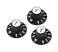 3 pièces boutons de guitare électrique boutons de commande de potentiomètre de guitare 6mm arbre rotatif contrôle de vitesse volume tonalité ensemble vitesse haut de forme volume tonalité électriques