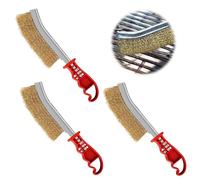 3 Pièces Brosse Metallique,Brosse Metallique A Main,Brosse Laiton | 140mm Brosse Métallique Fil Acier Laitonné,pour Enlever La Rouille, La Corrosion Et Les Surfaces De Frottement
