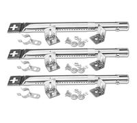 3 pièces brûleur universel réglable 31-45 cm acier inoxydable pour barbecues gaz Landmann Triton 2 Enders Monroe Tepro .