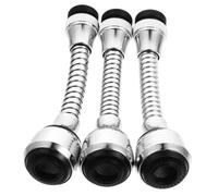 3 Pièces Buse de Robinet Rotative 360° en ABS | Bar et Bac de Lavage, Jet Puissant Anti-fuite, Finition Argenté, Rotation Complète