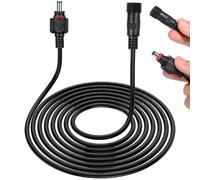 3 Pièces Câble D’extension Dc 2,1x5,5mm Noir, Cuivre Silicone | Remplacement pour Ancien Cordon Endommagé, Faible Consommation, pour Lampe Solaire et Équipement de Couleur Aléatoire
