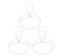 3 Pièces Cadre D’abat-jour Conique en Fer, Clip, 90mm, Blanc | Armature DIY à Installation Rapide, pour Plafonnier et Abat-jour Personnalisés, Design Épuré