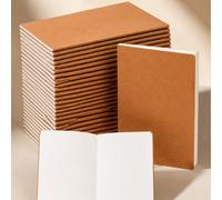 3 pièces Cahier de notes A5 vierge en carton, papier minimaliste pour fournitures scolaires, écriture de bureau et croquis, 36 feuilles 72 pages par livre, cahiers portables pour étudiants et professi