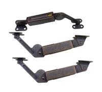 3 Pièces Charnière de Support de Porte en Fer Silencieuse | Double Trou, Couleur Café, Usage Maison ou Magasin, Capacité Portante Forte, Effet Discret