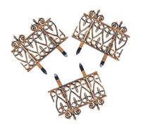 3 Pièces Clôture Décorative de Jardin en Plastique, Réutilisable | Usage Jardin et Massif, Aspect Champêtre Délicat, Imperméable, pour Délimitation et Décoration Extérieure