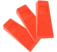 3 Pièces Coin D’abattage Orange en Plastique, Léger | Surface Gravée Irrégulière, S’insère Facilement, Usage Prolongé, Aide à Éviter le Recul de L’arbre