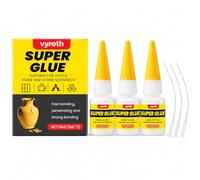 3 Pièces Colle Céramique 15g -colle plastique extra forte, Résistante à Haute Température, Imperméable, Super Adhésive pour Porcelaine, Céramique, Vaisselle, Carrelage, Faïence, Bricolage et Plus