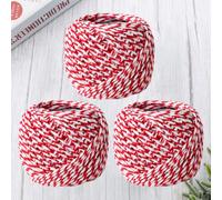 3 Pièces Corde en Coton à Envelopper Colorée, Lot de Set de Brins | Ficelle Robuste et Délicate, Usage Décoration de Bouteilles et Projets Créatifs, Style Spécial