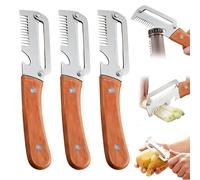 3 Pièces Couteau Eplucheur Legumes, Éplucheur Multifonction 3 En 1, Stainless Steel Peeler, Pour Éplucher, Couper Et Râper Facilement - Convient À De Nombreux Fruits Et Légumes