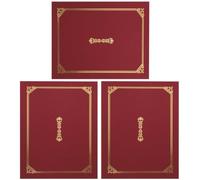 3 Pièces Couverture du Certificat de Récompense en Papier | Style Classique Simple, Convient à Plupart des Distinctions, pour Remise de Diplôme, Archives et Documents