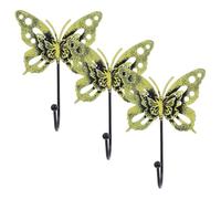 3 pièces Crochets Muraux Animaux en Fer Rétro Paquet jaune | Installation Facile Kit Complet, Design Vintage Bohème, pour Entrée Bureau Chambre