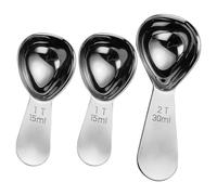 3 Pièces Cuillère Doseuse Café Inox 15ml 30ml à Large Manche