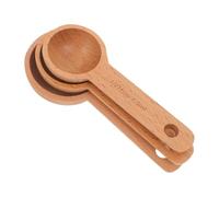 3 Pièces Cuillères Doseuses en Bois de Hêtre, 7,5ml 10ml 15 Ml | Finition Lisse Beige, Rangement Suspendu, Adaptées aux Poudres de Thé et Résidus, la Cuisine Professionnelle, Café ou Maison