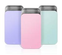 3 pièces de boîte métallique avec couvercle, 6 × 3,4 × 1,1 cm Petite boîte métallique rectangulaire Boîte métallique portable Mini contenants métalliques pour la conservation de bonbons, boucles d