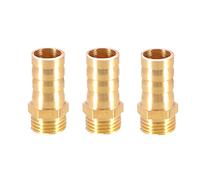 3 pièces de raccord de tuyau en laiton avec connecteur à barbe 12 mm à filetage BSP mâle de 1/4 pouce - Raccord de tuyau à bride - Adaptateur de tuyau