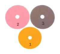 3 Pièces Disque de Polissage Diamanté Rond, Ponçage Humide | Nylon Fleece et Émeri, Fabrication de Haute Précision, de Surface, pour Marbre et Carrelage