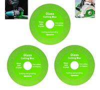 3 Pièces Disque Diamant, 125 x 22,23 mm, Disque Diamant Professionnel, Disque Coupe Verre, Disque à Tronçonner Verre, Jade, Cristal, Bouteilles de Vin, Céramique, Granit (Vert)