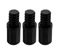 3 Pièces Embout Fileté Américain pour Manche 25mm, Plastique Noir | Remplacement Rapide, Réparation du Filetage, pour Perche et Balai Serpillère, Usage Ménage
