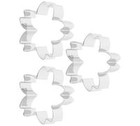 3 Pièces Emporte-pièce à Biscuits Fleur de Cerisier 7,2x7,2x2,5cm | Forme de Fleur Réutilisable, Bords Lisses sans Bavures, pour Fondant, Mousse, Goûters ou Desserts de Fête