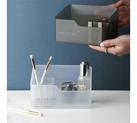 3 Pièces En 1 Ensemble Cosmétique Bijoux Boîte De Rangement Support Transparent Ménage Empilable Boîte De Rangement Étui Amovible En Plastique Organisateur